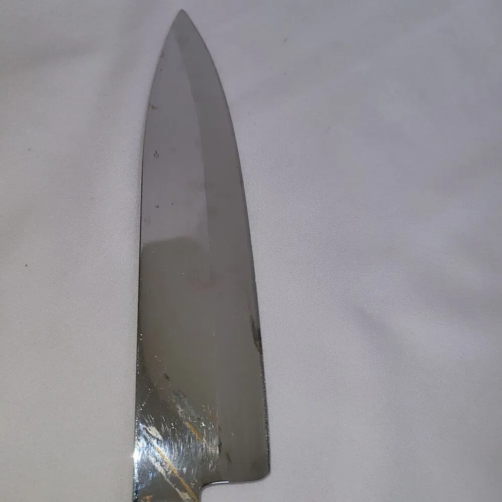 Cutco 1728 JI 7-5/8 Petite Chef Knife Brown Marbled Handle USA *flawed